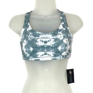 Onzie Chic Bra Grat Gray Criss Cross Back Sports Bra Large